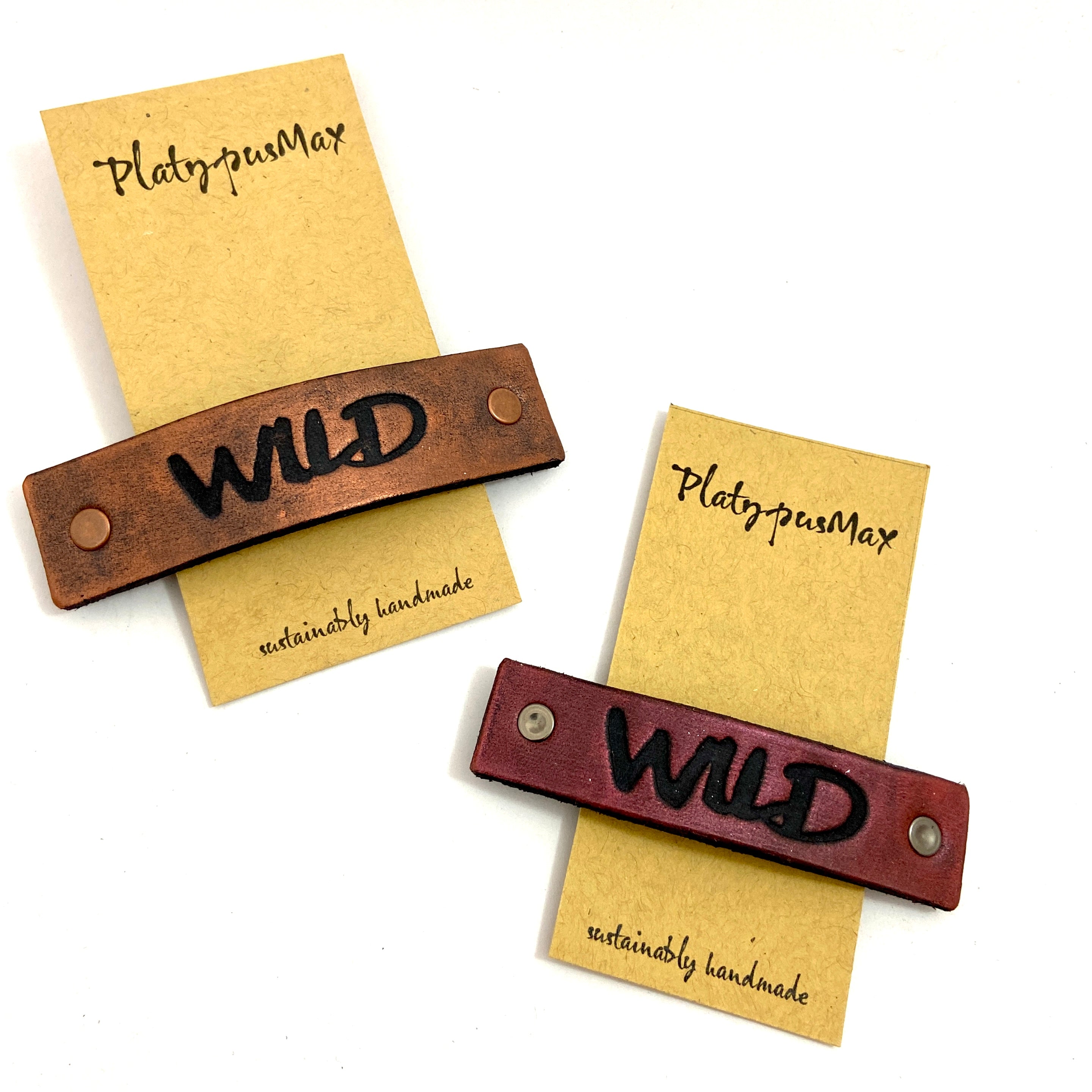 WILD One Word Caption / Message Hair Clip Barrette-0